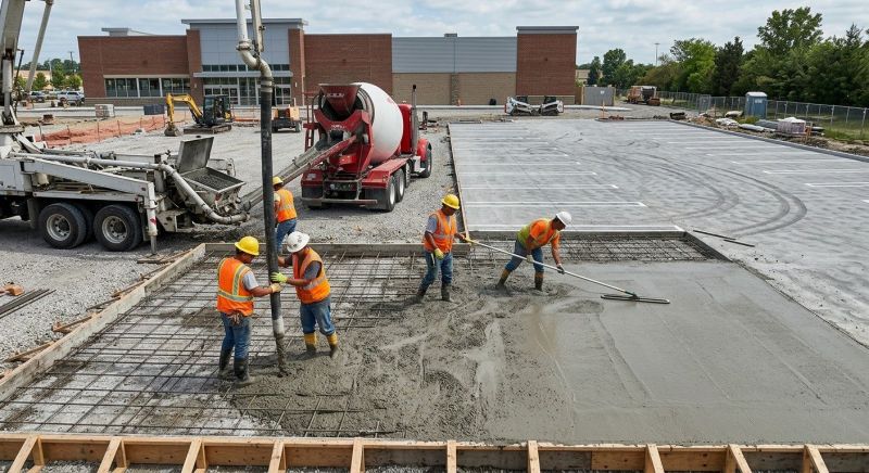 Concrete Parking Lot Paving